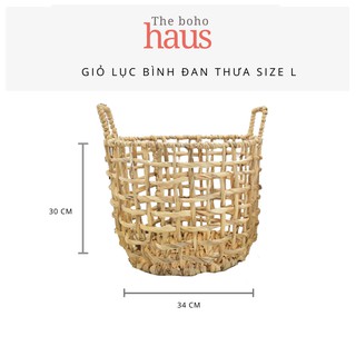 Giỏ đựng đồ lục bình đan thưa thắt nút TBH02