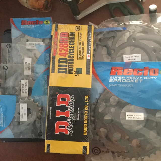 Trọn bộ nhông sên dĩa Rector và DID chính hãng các dòng xe Racing