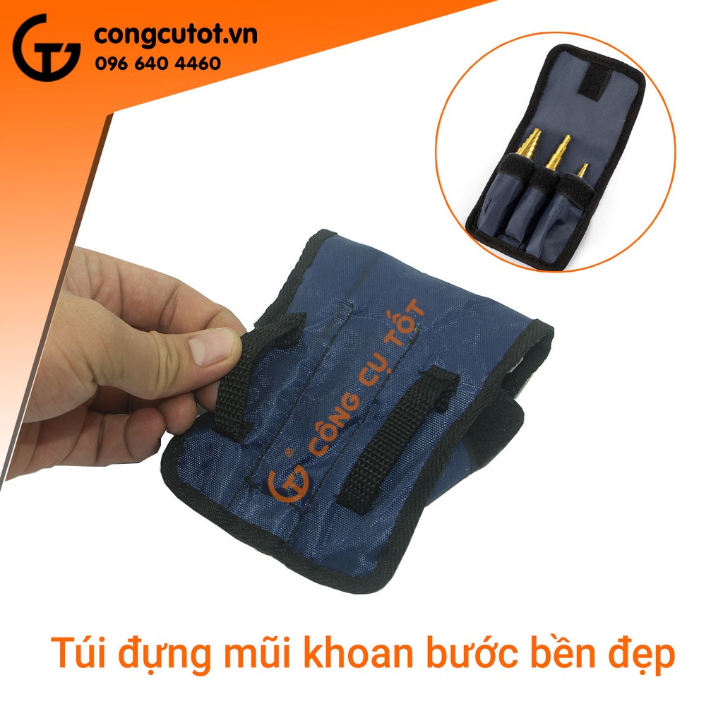Túi đựng mũi khoan đeo hông 3 ngăn tiện dụng
