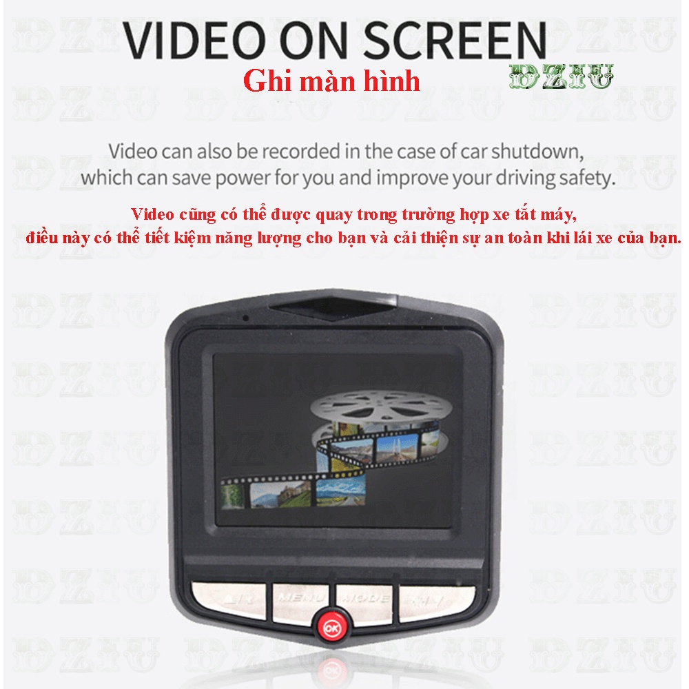 Camera ghi hình trong ô tô HD,ghi âm lái xe 2,2 inch bãi đỗ xe, hành trình xe hơi di chuyển an toàn,quay video