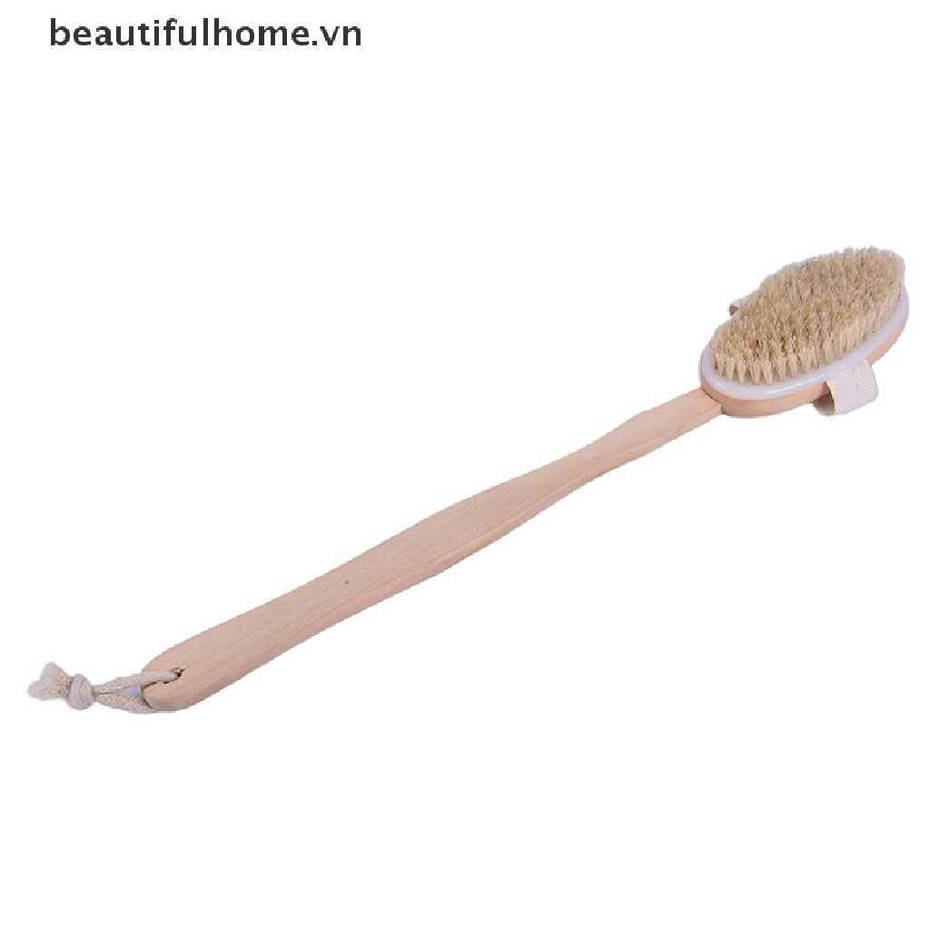 (Hàng Mới Về) Bàn Chải Chà Lưng Cán Gỗ 15 Cây