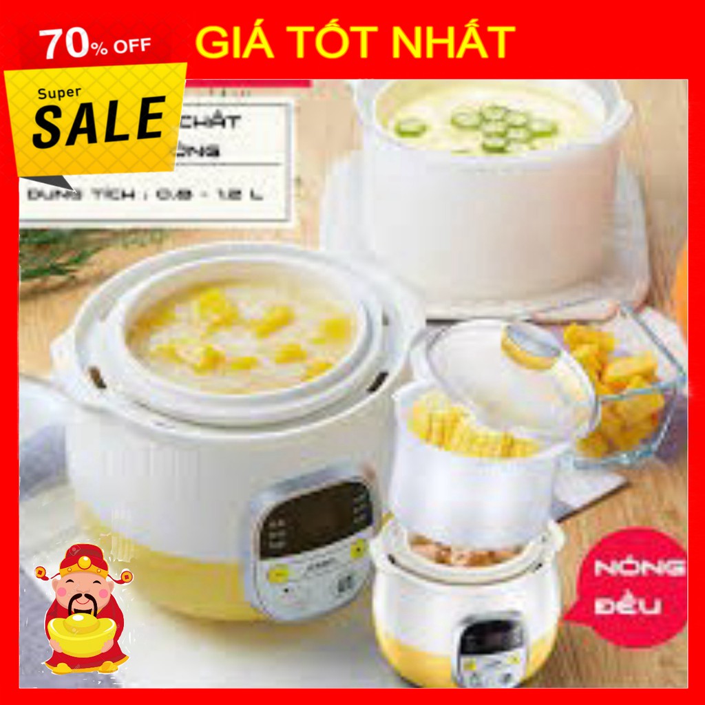 [ GIÁ TỐT NHẤT ]  Nồi nấu cháo ninh hầm cách thuỷ cho bé Chính Hãng Bear B08C1 (vừa nấu vừa hấp củ quả, trứng.. ) Nồi ăn