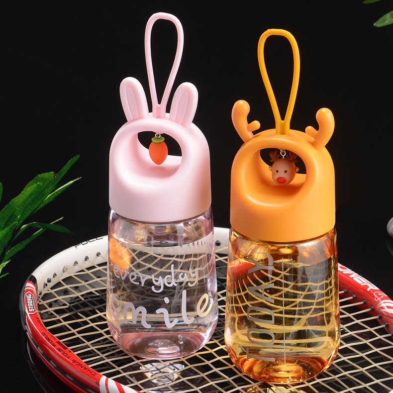 Bình Nước Nhựa Có Tay Cầm Kiểu Hoạt Hình Xinh Xắn Đáng Yêu Cho Bé Dung Tích 480ml | BigBuy360 - bigbuy360.vn