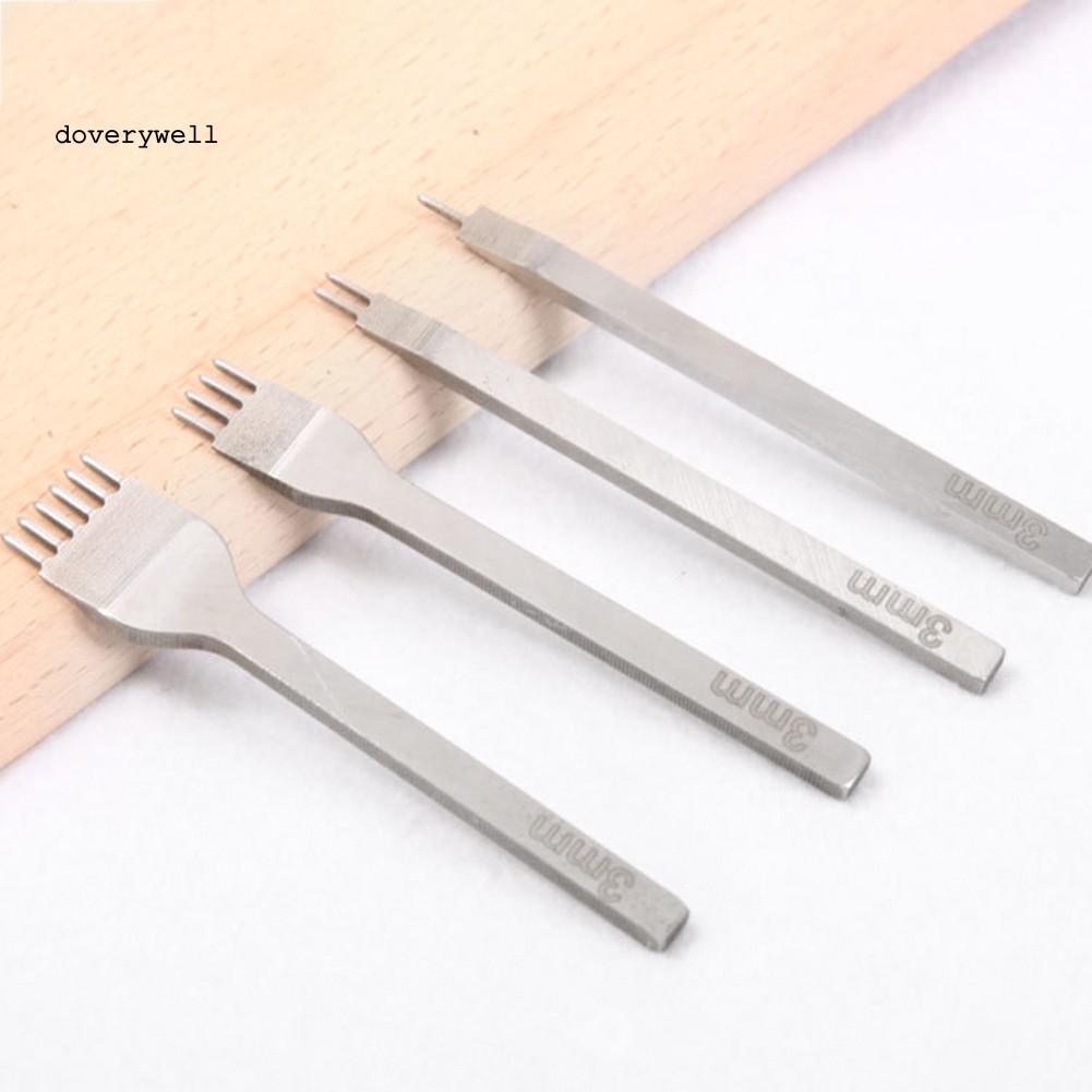 Set 4 Dụng Cụ Đục Lỗ Làm Đồ Da Thủ Công 3 / 4 / 5 / 6mm 1 /2 / 4 / 6 Lỗ Chuyên Dụng Chất Lượng Cao