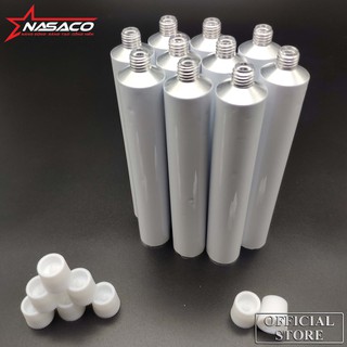 Lọ Chiết Mỹ Phẩm Tuýp Nhôm Năm Sao Phi 19 mm Kèm Nắp (Sơn Nền Trắng) Chất Lượng Cao Sức Chứa 15g