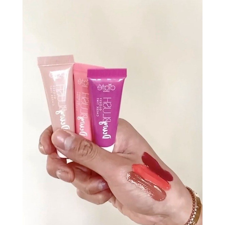Má Hồng CIATE LONDON Dewy Blush Glossy Cheek Tint màu Papaya10ml 22$