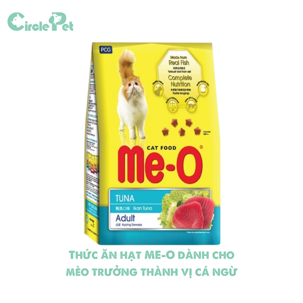 Thức Ăn Cho Mèo Me-O Adult Vị Hải Sản Cá Ngừ Cá Thu Hạt Cho Mèo Trưởng Thành 350g - Circle Pet