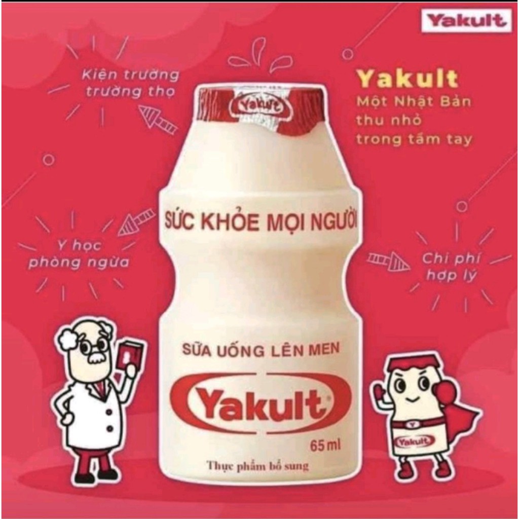 Yakult Sữa Chua Uống Men Sống Nhật Bản❤ date mới nhất, lợi khuẩn tốt cho tiêu hóa 65ml, -A12