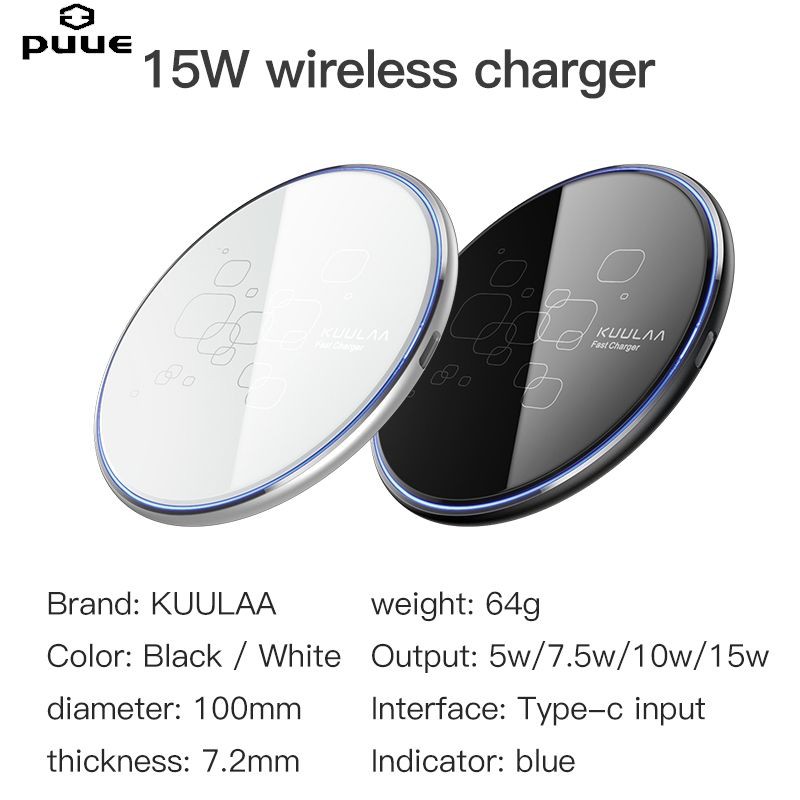 Bộ Sạc Không Dây Kuulaa 10w Qi Cho Iphone X / Xs Max Xr 8 Plus Samsung S9 S10 + Note 9 8