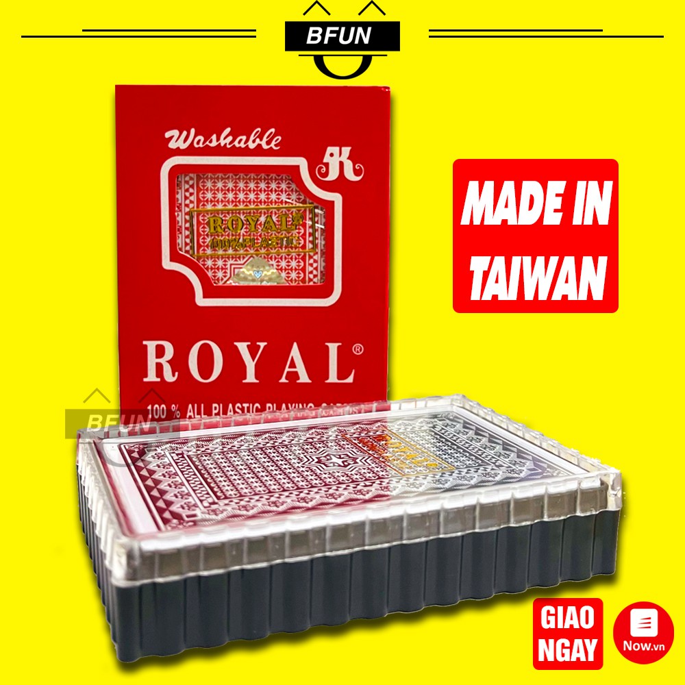 Bài Tây Nhựa ROYAL Cao Cấp - Bộ Bài 52 Lá, Đẹp, Made In Đài Loan - Đồ Chơi Trẻ Em BFUN