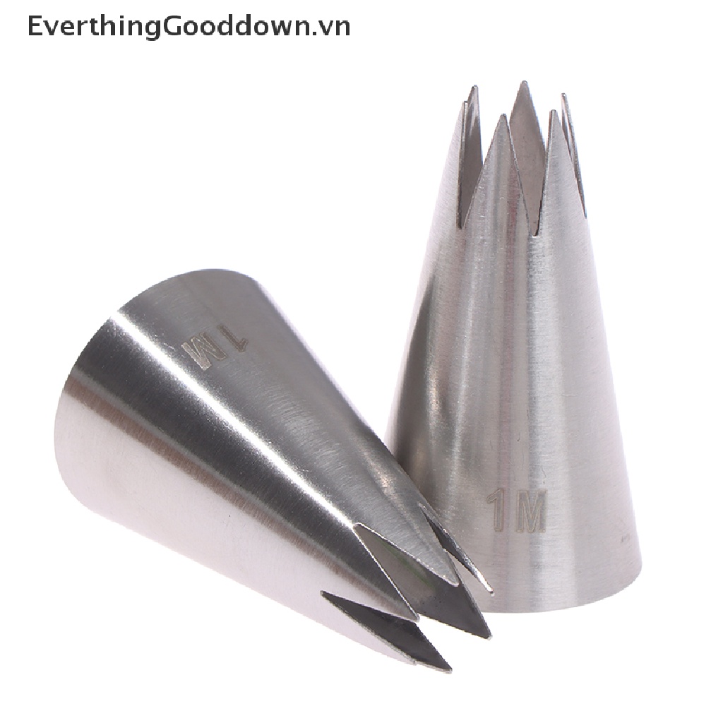 Everthingooddown 1M # 6 Bánh Kem Thẳng 6 Răng Bằng Thép Không Gỉ 304 Trang Trí