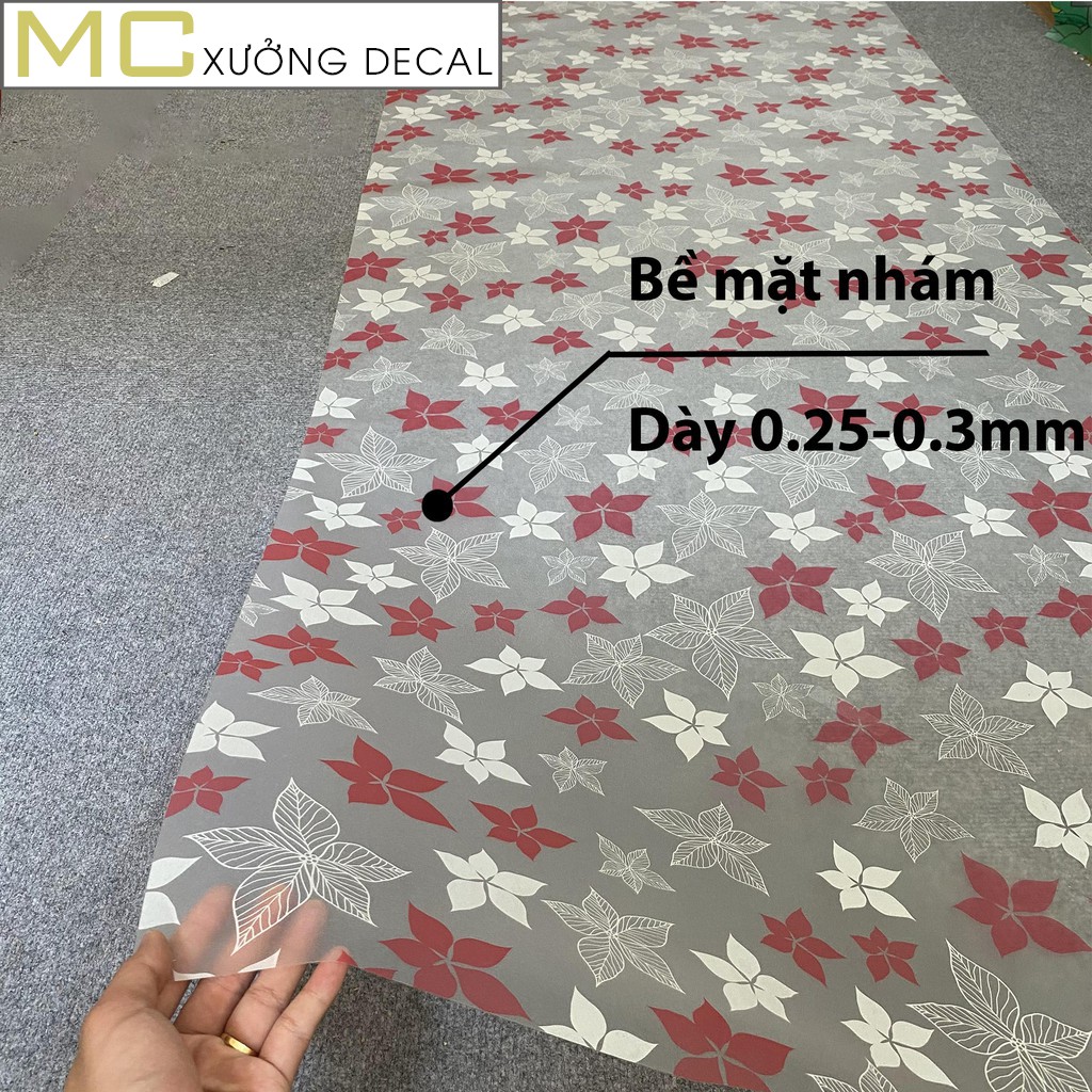 Giấy decal dán kính Mẫu hoa văn T070 làm mờ kính Khổ 90x100cm chống chói giảm nắng