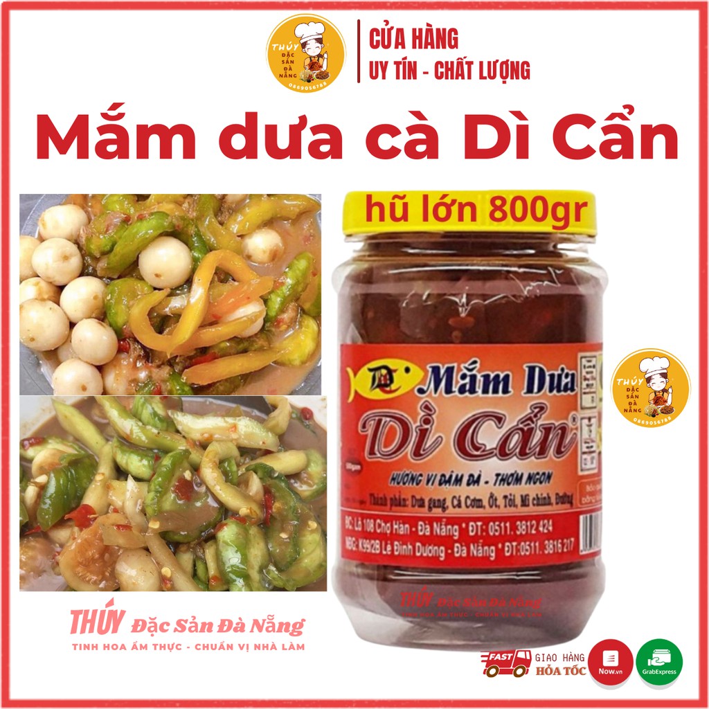 Mắm Dưa Dì Cẩn Hũ Lớn 800gr - Đặc Sản Đà Nẵng | BigBuy360 - bigbuy360.vn
