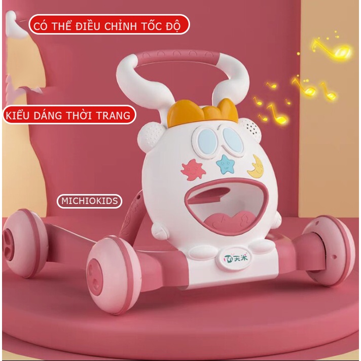 Xe tập đi cho bé ,xe đẩy cho bé tập đi chống lật đa năng có trò chơi có nhạc.