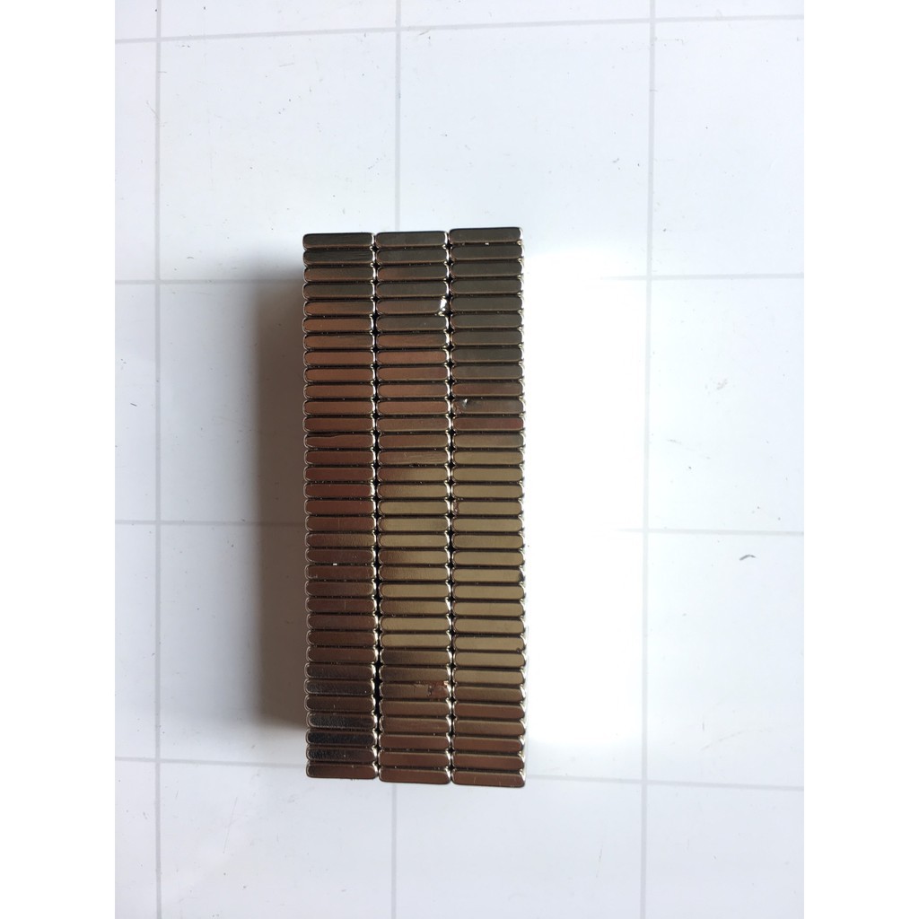 Nam châm đất hiếm 25x14x3mm, nam châm trắng hình chữ nhật