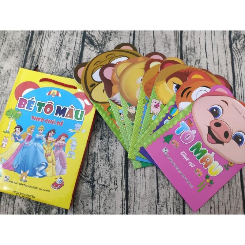 Combo 8 cuốn tô màu cho bé