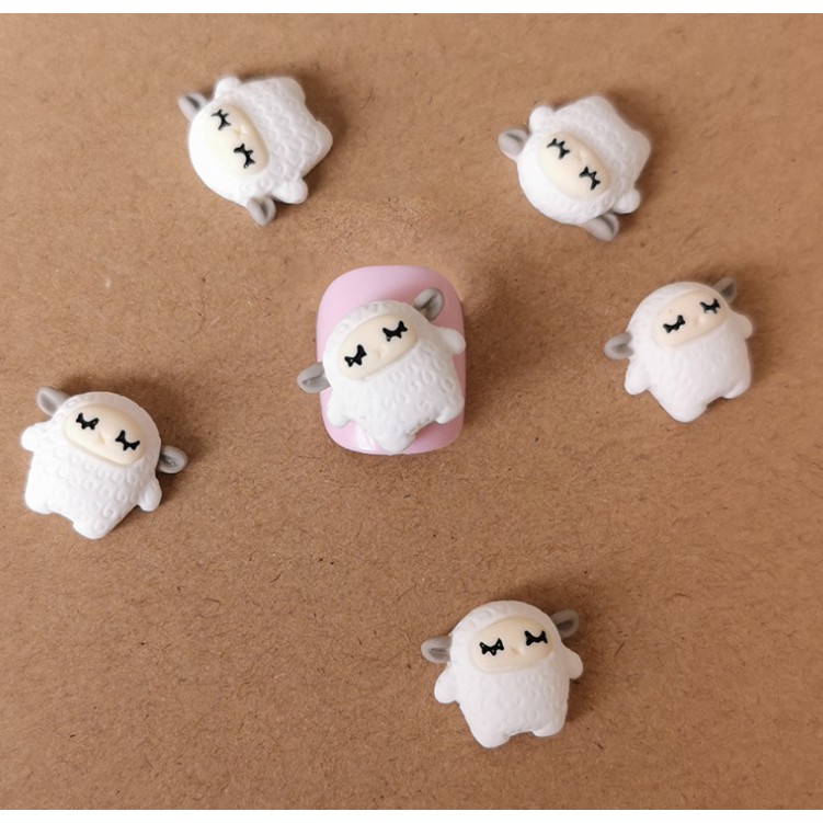 Charm bò sữa & cừu trang trí nail kute