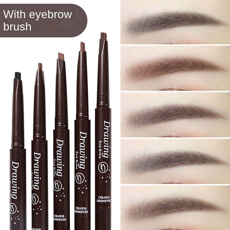 Chì kẻ mày hai đầu chống bám mồ hôi và nước không lem thiết kế đầu xoay tự động đa năng