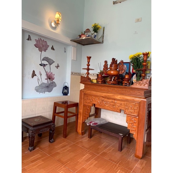 Tranh dán tường sen xưa