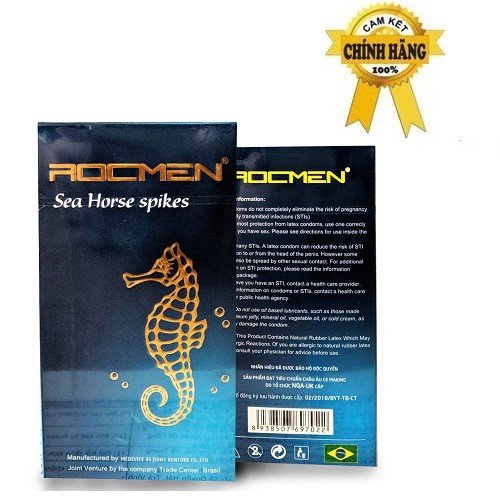 [CHÍNH HÃNG 100%] Bao Cao Su Rocmen - Sea Horse Spikes, 10 bao, BCS Gân gai, Gel bôi trơn mượt mà_Tăng khoái cảm mạnh