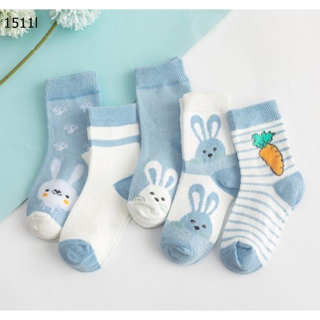 Set 5 đôi tất lưới Thu Đông cổ cao xuất Hàn siêu đẹp size từ 0 đến 8 tuổi