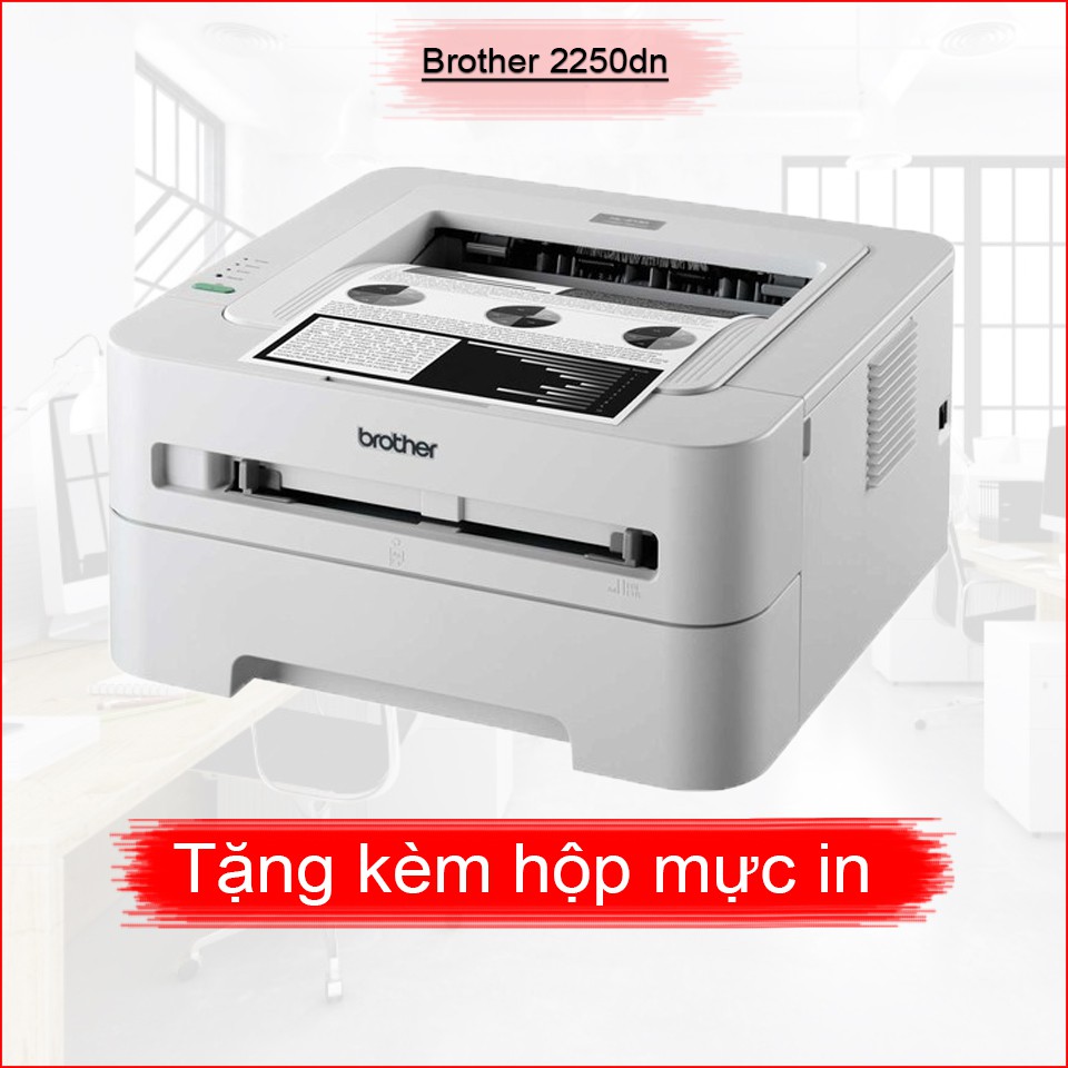 Máy in cũ brother 2130 hình thức nhỏ gọn bản in sắc nét + Tặng hộp mực mới, dây kết nối, dây nguồn