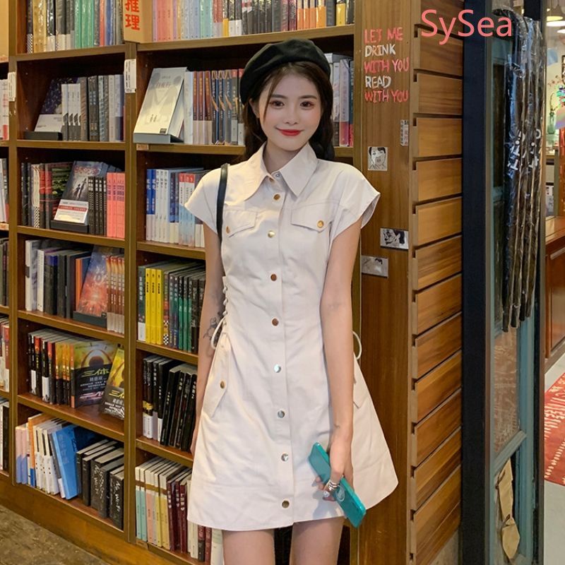 Đầm Công Sở Không Tay Thời Trang Mùa Hè Pháp Dành Cho Nữ