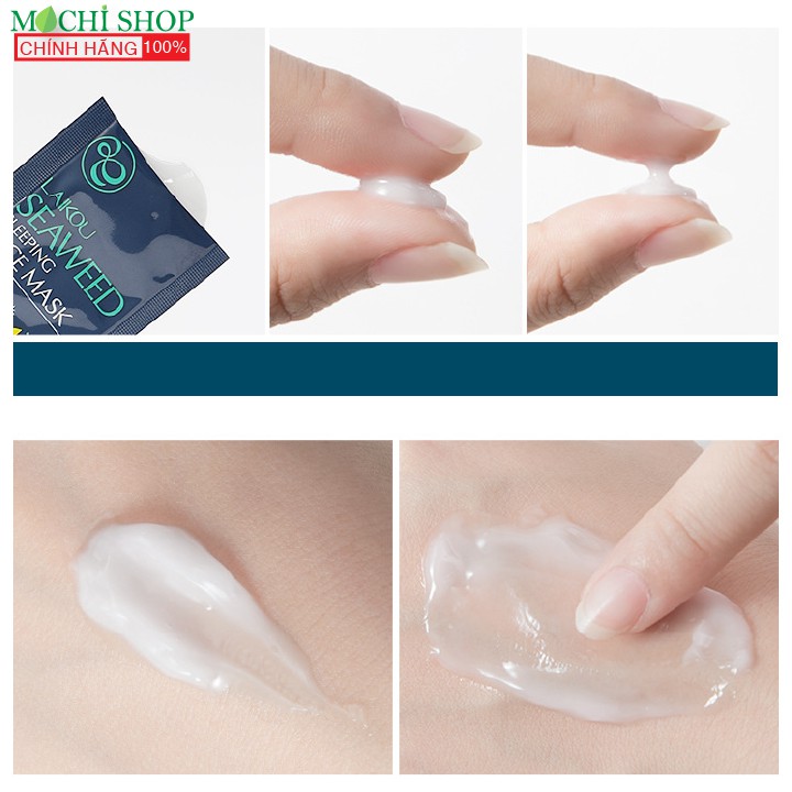 Mặt Nạ Ngủ Tảo Biển Dưỡng Trắng Da Cấp Ẩm Ngừa Mụn Mask Rong Biển Seaweed Laikou Nội Địa MOCHI SHOP Nha Đam Lô Hội