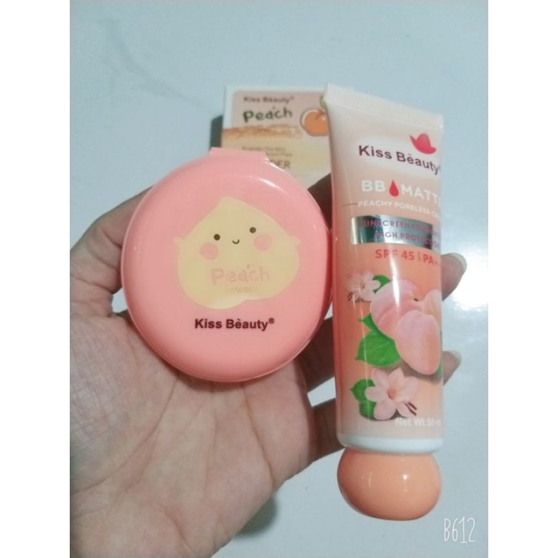 ( Chính hãng) Bộ bb cream và phấn mùi đào của Kiss beauty