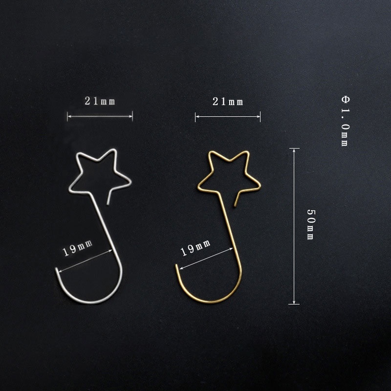 Bộ 20 Móc Treo Cây Thông Hình Ngôi Sao Bằng Kim Loại