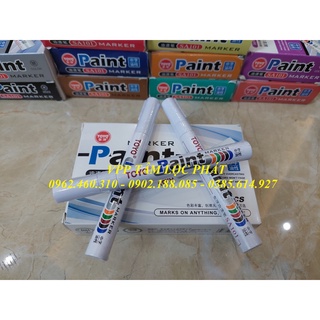 SỈ HỘP 12 CHIẾC Bút vẽ thông số lốp xe màu TRẮNG - BÚT SƠN TOYO SA101 (LOẠI 1)