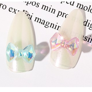 Set 4 Charm nơ pha lê tráng gương đính móng NZ04
