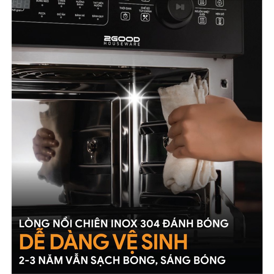 Nồi Chiên Không Dầu 2GOOD Vortex S-20 Air Fryer Oven 14.5L - Chính Hãng Bảo Hành 12 Tháng