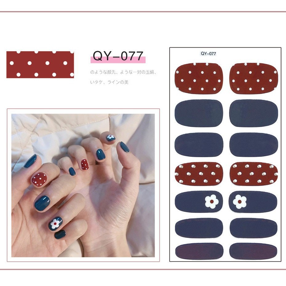 HSF VBN Nail wrap dán móng dễ thương ( tặng dũa ) 52110012 45 25