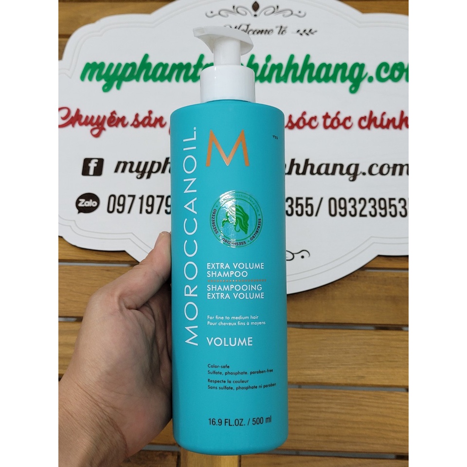 DẦU GỘI XẢ TĂNG PHỒNG MOROC EXTRA VOLUME 500ML*2