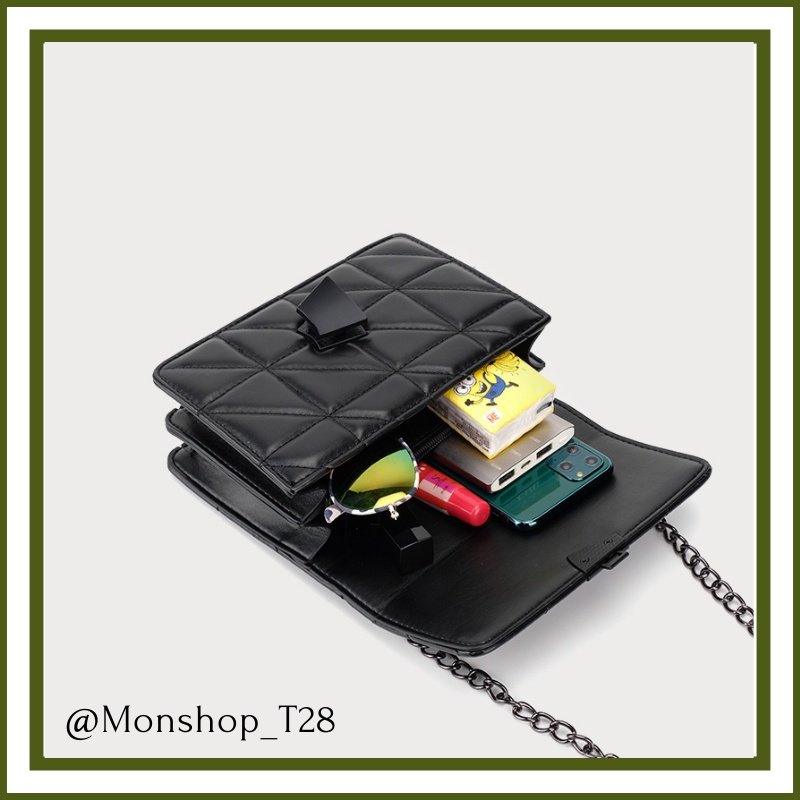 🌸sẵn🌸 Túi xách da mềm đeo chéo nữ CEEKAY chính hãng khóa vuông xéo - có hộp - T28n