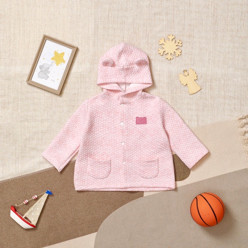 Áo khoác chần bông bé trai bé gái có mũ size 6,5-16kg