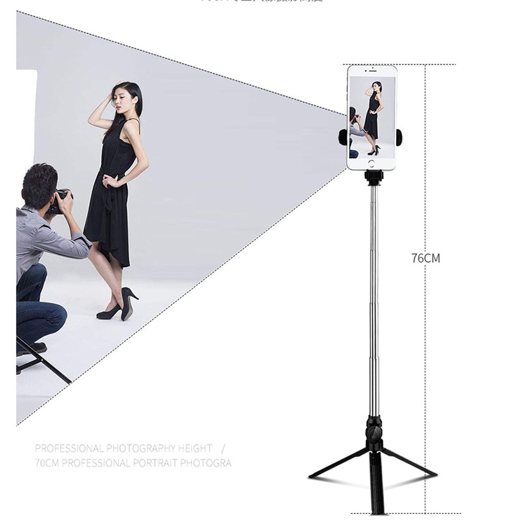 Gậy selfie chụp ảnh đa năng thế hệ 2 XT-10 - Vừa tự sướng vừa làm tripod - Hàng nhập khẩu