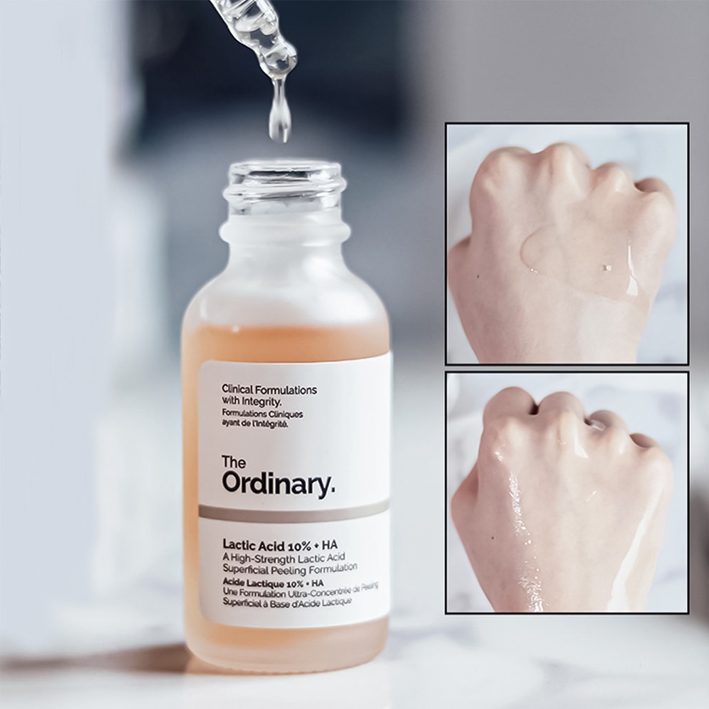 Tinh chất THE ORDINARY Giúp Tẩy Da Chết Mụn Đầu Đen Chứa Lactic Acid 5% + HA 30ml