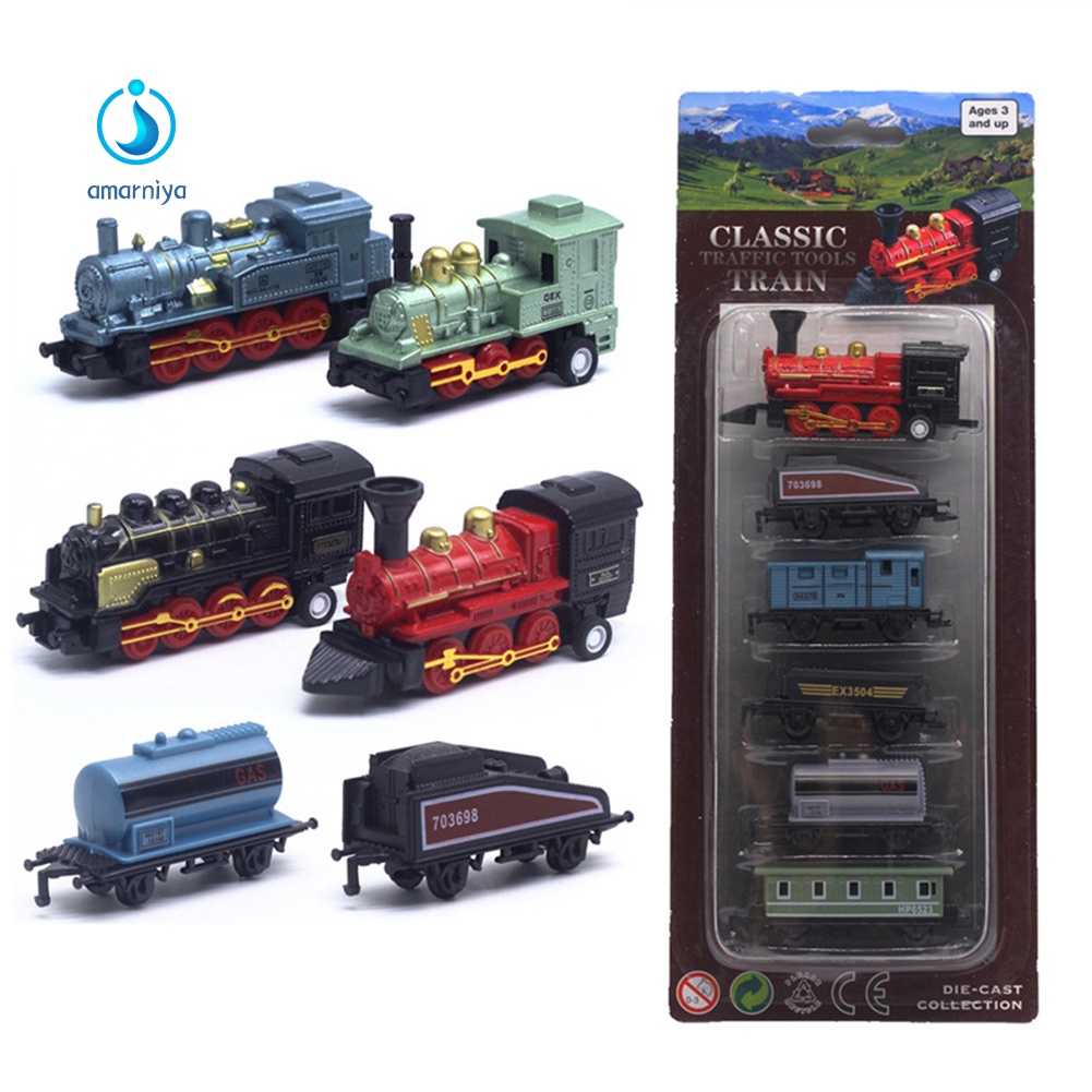 6 Mô hình xe lửa hơi nước 6 trong 1 giáo dục sớm