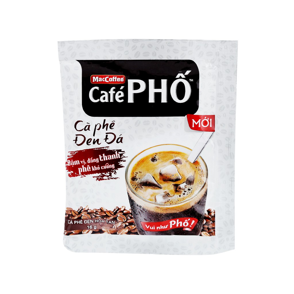 Cà phê đen đá MacCoffee Café Phố Café Phố 160g date mới