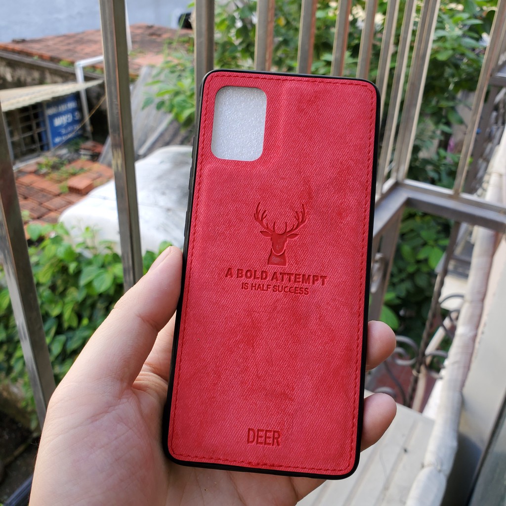 Ốp lưng Samsung A51 vải hươu Deer thời trang cao cấp