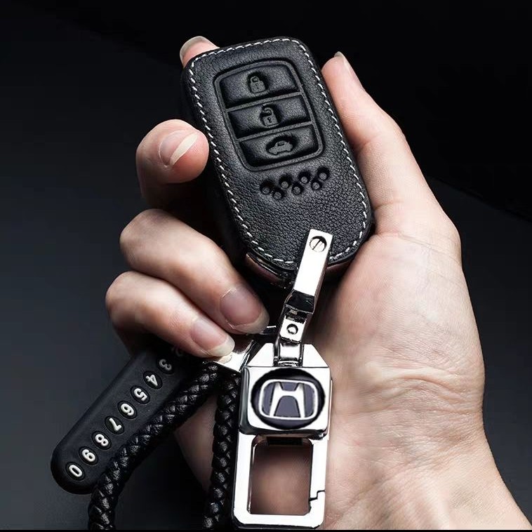 Bao Da Chìa Khóa Xe Hơi Cao Cấp Cho Honda Hrv Jazz Brv Crv City Accord Civic