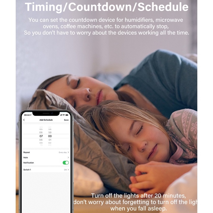 3PCS Công tắc thông minh mini 16A 10A WIFI Bluetooth tương thích Tuya Alexa Google Home
