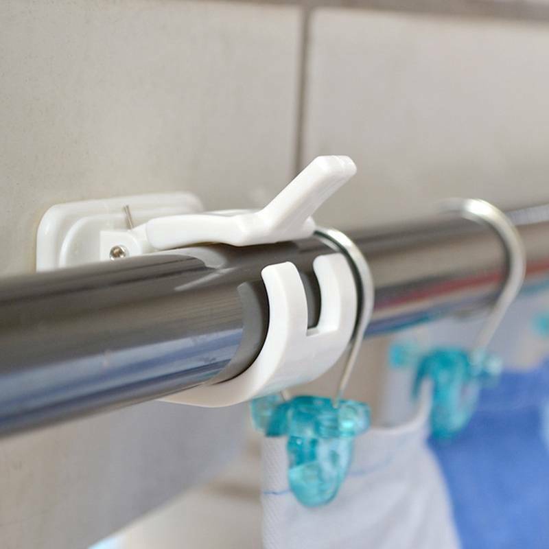 Bộ 2 Giá Đỡ Thanh Treo Rèm Có Thể Điều Chỉnh Tự Dính Tiện Dụng