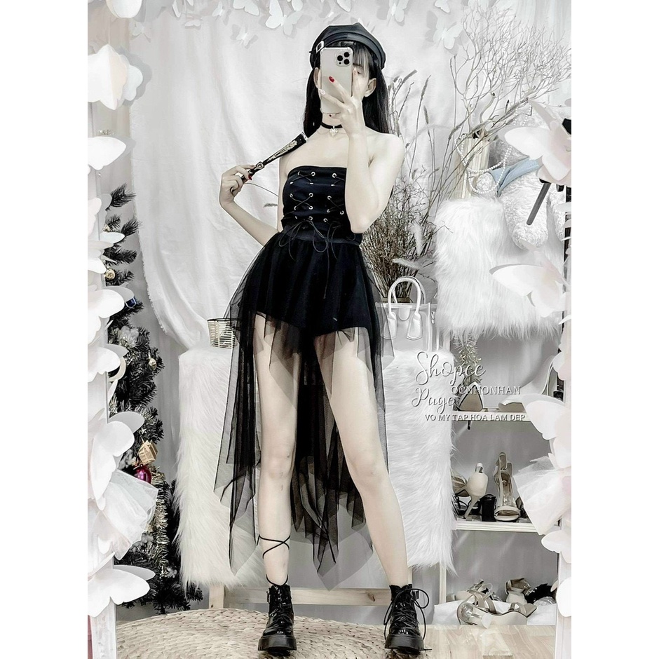 Chân váy lưới dáng đuôi tôm siêu hot hit