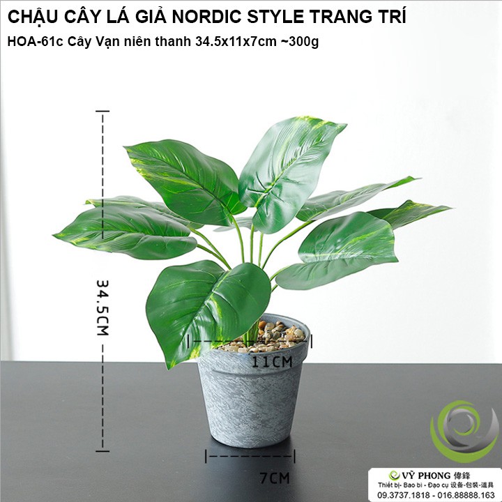 CHẬU CÂY LÁ GIẢ NORDIC TRANG TRÍ NHÀ CỦA ĐẠO CỤ CHỤP ẢNH SẢN PHẨM INS HOA-61