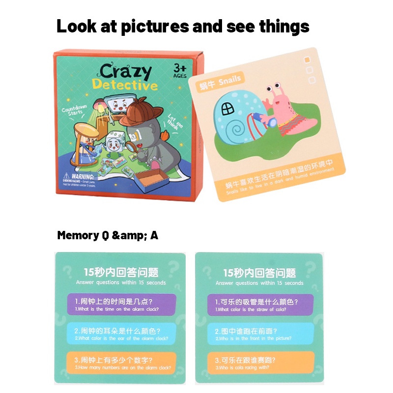 ZHAN QI TOYS Bộ Đồ Chơi Thẻ Bài Thám Tử Độc Đáo Thú Vị Cho Cả Gia Đình