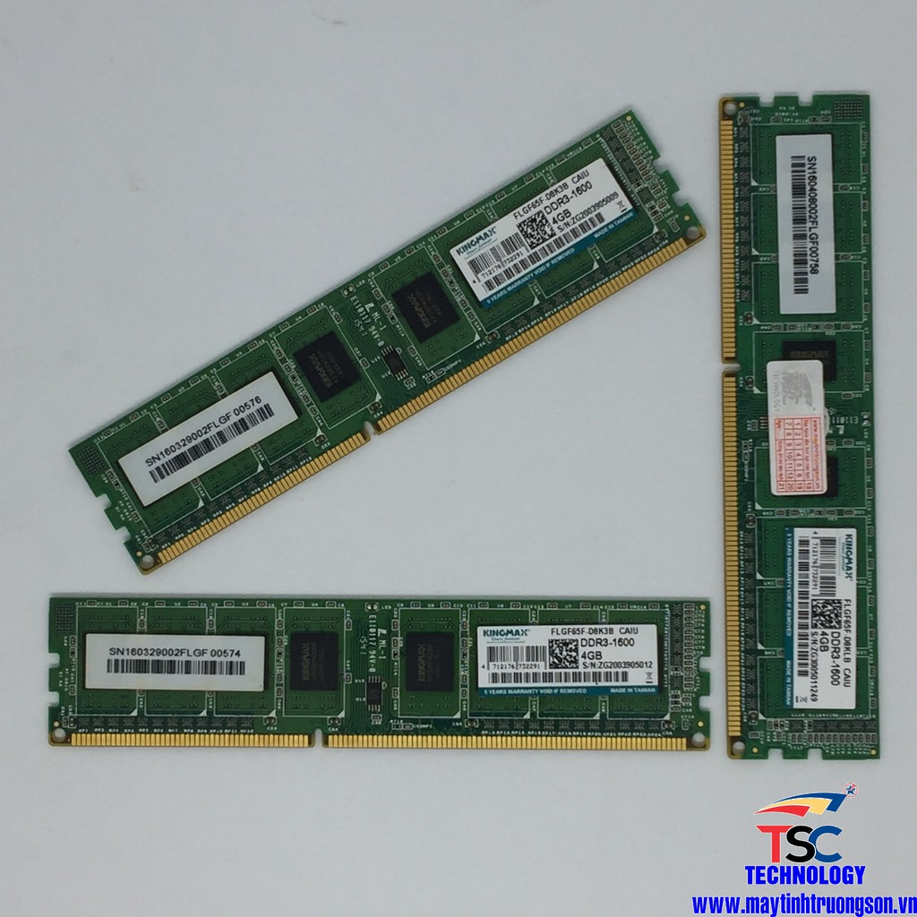 Ram DDR3 KINGMAX GSKILL 4GB Bus 1600 (Đã qua sử dụng còn mới 99%) - Maytinhtruongson.vn