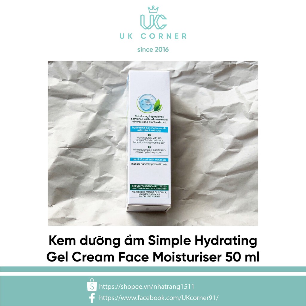 Kem dưỡng cấp nước Simple Water Boost Hydrating Gel Cream 50ml | BigBuy360 - bigbuy360.vn